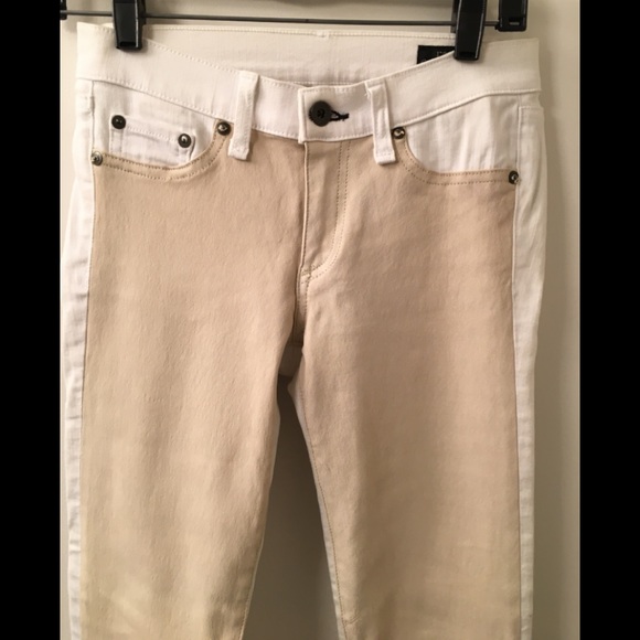 Rag & Bone Lambskin Leather Front Jeans - Picture 4 of 8